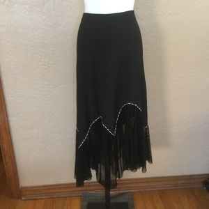 Alberto Makali Black Mesh Long Skirt 6 Goth Punk